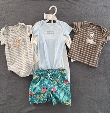 Carter  s Baby Boy 12M Lot 6pc Outfit Set NWT Disney Pooh One Piece Shorts
