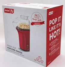 DASH Fresh Pop Hot Air Popper Popcorn Maker Makes 16 Cups RED w/ Measuring Cup