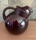 Anchor Hocking Royal Ruby Roly Poly Pitcher Tilted Ball Shape 5.5" Vintage 1950s