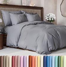 Duvet Cover Queen Size Set - Extra Soft Queen Size Duvet Cover 90 X 90 with 2 Pi