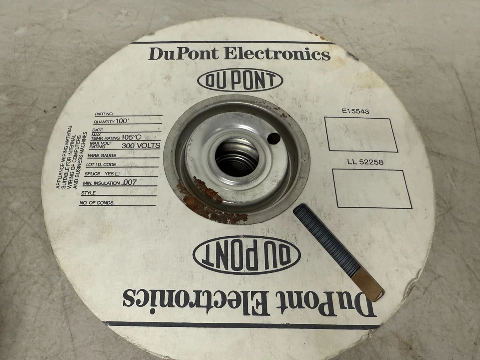 Cable para electrodomésticos DuPont Electronics 28AWG 76825-025 100 pies carrete rojo nuevo de stock Foto 4 de 4