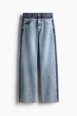 Stella McCartney HM SZ 14 Jeans TWO-TONE STRAIGHT-LEG