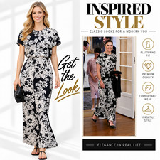 Princess Victoria-Inspired Floral Print Ruched A-Line Midi Dress Royal Style