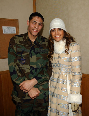 Jennifer Lopez and Carlos Fields at Ramstein Air Base in Germany S- Old Photo