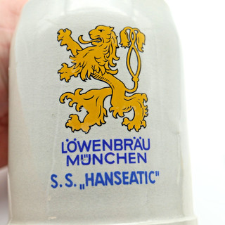 Bierkrug Löwenbräu München " S.S Hanseatic " 0 3 L !! gemarkt