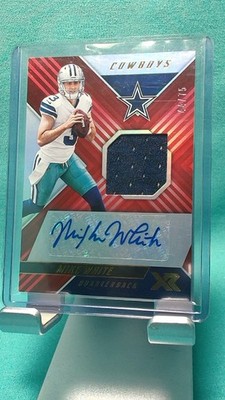 2018 Panini Xr - Mike White - Cowboys Rookie (RC) Patch Auto #44/75
