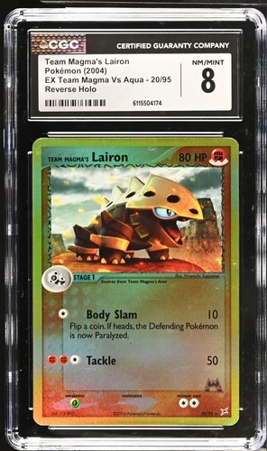 2004 EX Team Magma Vs Aqua #20/95 Team Magma's Lairon CGC 8