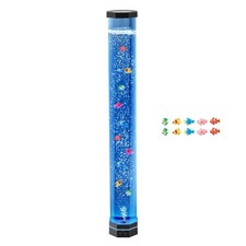 3.3 ft Bubble Tube Lamp with 10 Floating Fish  16 Color Effects, Remote Control