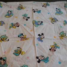 Vintage Dundee Disney Babies Crib Size Sheet Made in USA Mickey Minnie Pluto