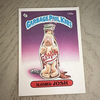 Topps 1986 Garbage Pail Kids Sloshed Josh #128a Sticker Non-Sport Card
