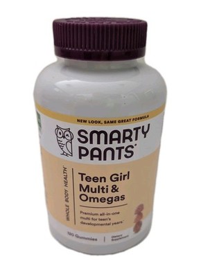 SmartyPants Teen Girl Multivitamin Gummies Omega 3 Vitamin 120 Gummies