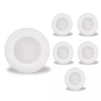 (Pack of 6) 14-Watt 7 In. LED Flush Mount Disc Light, 5CCT Selectable 27/30/35/4