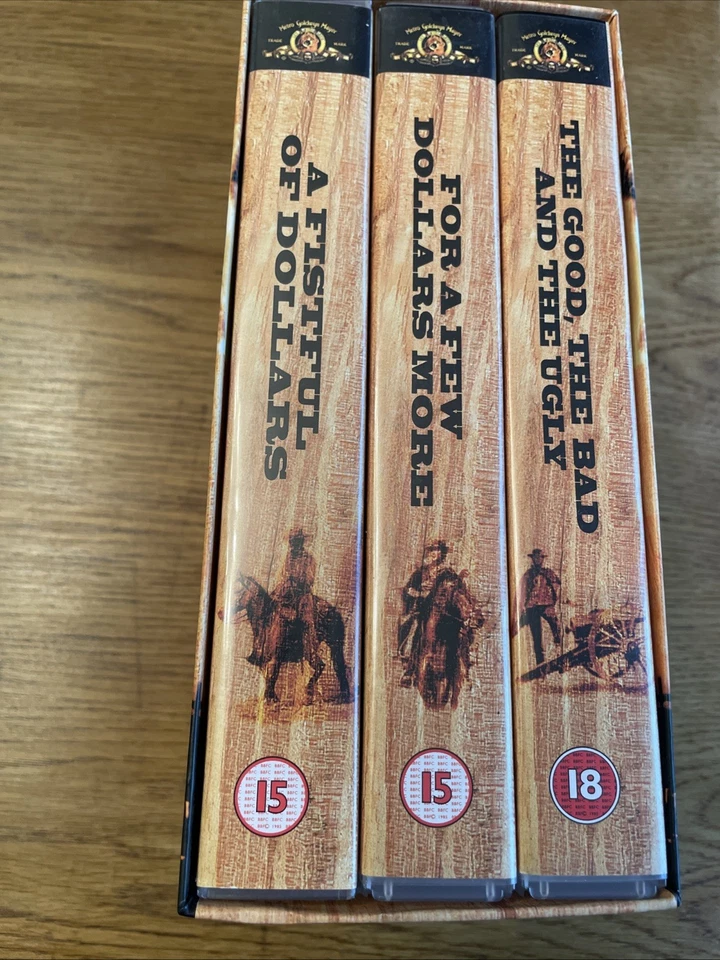 Clint Eastwood The Spaghetti Western Collection (VHS, 2000) Video Tape 3 Film GC - Image 2 of 2