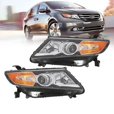 Pair For 2014-2017 Honda Odyssey Left+Right Side Halogen Headlights w/o Bulbs
