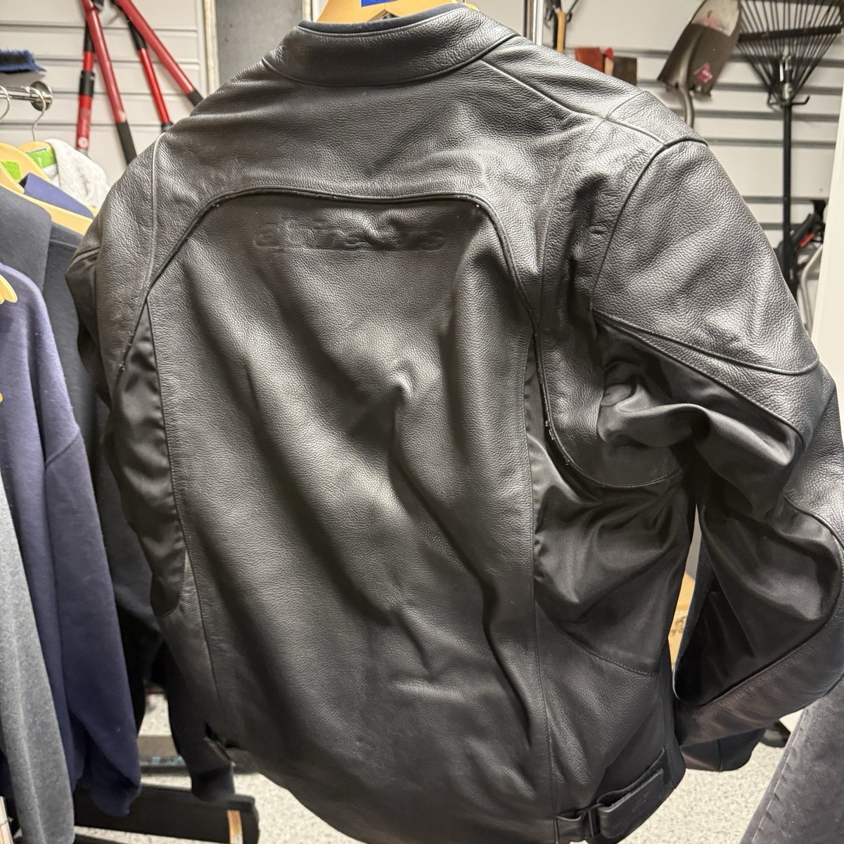 Alpinestars Black Label Jacket Men Medium Leather Motorcycle 
