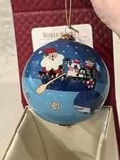 World Market Li Bien Santa Animal Boat Classic 2024 Glass Ball Ornament NEW