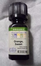Aura Cacia Essential Oil Organic Orange Sweet 0.25 fl oz 7.4 mL 