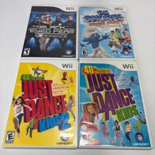 Wii Just Dance 3 Kids Black Eyed Peas Experience Smurfs Dance Party Lot 4 Games