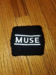 Music MUSE Band Sweatband Wristband Armband Black White Pop Rock 