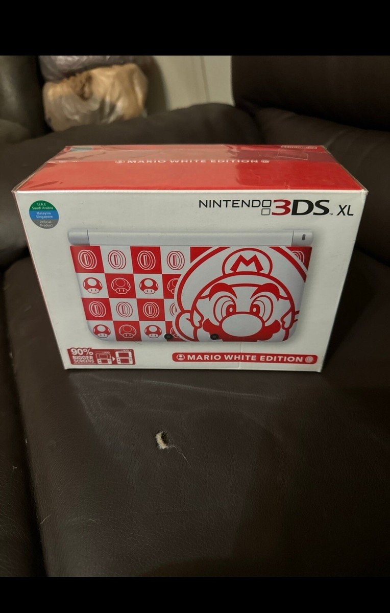 RARE Nintendo 3DS XL Console White Mario Limited Edition SPR RARE Nintendo 3DS XL Console White Mario Limited Edition SPR