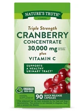 Nature's Truth Cranberry Superfruit Supplement 90 Count Vitamin C Support