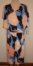 New Womens Nine West Dress 4X Faux Wrap Tie Waist V-Neck