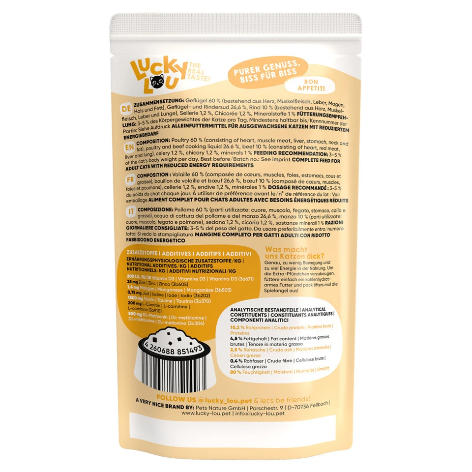 Lucky Lou Lifestage Sterilized Geflügel & Rind 125 g, NEU - Bild 2 von 3