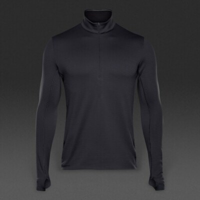 Adidas Men's Climaheat 1/4 Zip Long Sleeve Black Workout Top / RRP