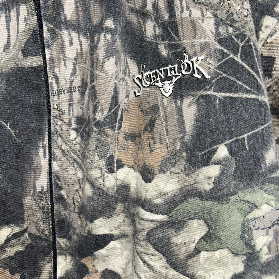 Jaqueta Vintage Perfumada Mossy Oak Break-Up Camuflagem Campo Casaco Zíper Completo Masculina Extra Grande - Imagem 4 de 4