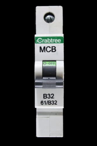 CRABTREE 32 AMP CURVE B 6kA MCB CIRCUIT BREAKER 61/B32 STARBREAKER BC - Picture 1 of 6