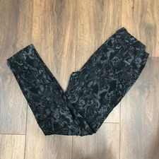 Sanctuary Grease Leggings Black Gray Camo Reptile Skin Pattern Women Sz Small