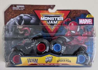 Monster Jam Marvel Venom Vs. The Amazing Spider-Man Monster Trucks