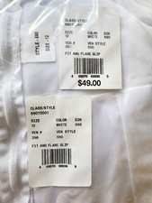 White David's Bridal Gown Slip Size 12 Fit and Flare Style 550 Petticoat Wedding