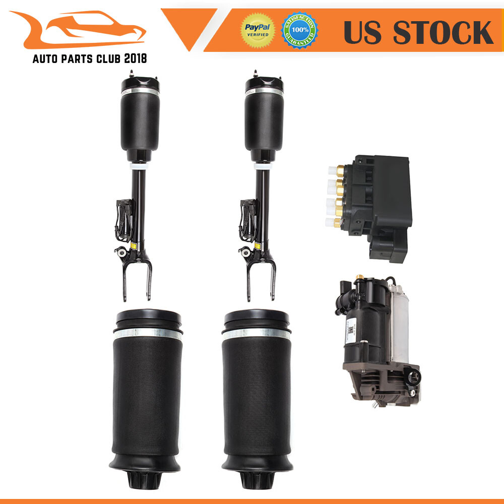 6PCS Air Suspension Kit Air Strut Valve Block Compressor For Mercedes W164 GL450