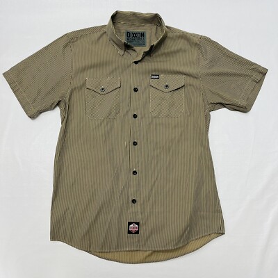 DIXXON Short Sleeve Sz L Shirt Workforce Form & Function Button Up Flannel Co
