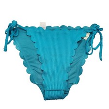 Aerie Tie Cheeky Blue Scalloped Bottoms Nwt Size Medium