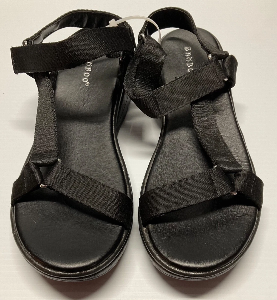 Bamboo black hotsell platform sandals