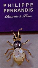 Broche insecte Philippe Ferrandis Paris brooch french couture rinestones