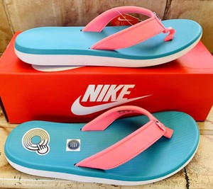 Nike Bella Kai Thong Women's Flip Flop Sandals size 9 teal/pink AO3622 300 | eBay