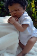 Bambola neonato 18 pollici nera bambina reborn silicone vinile corpo intero