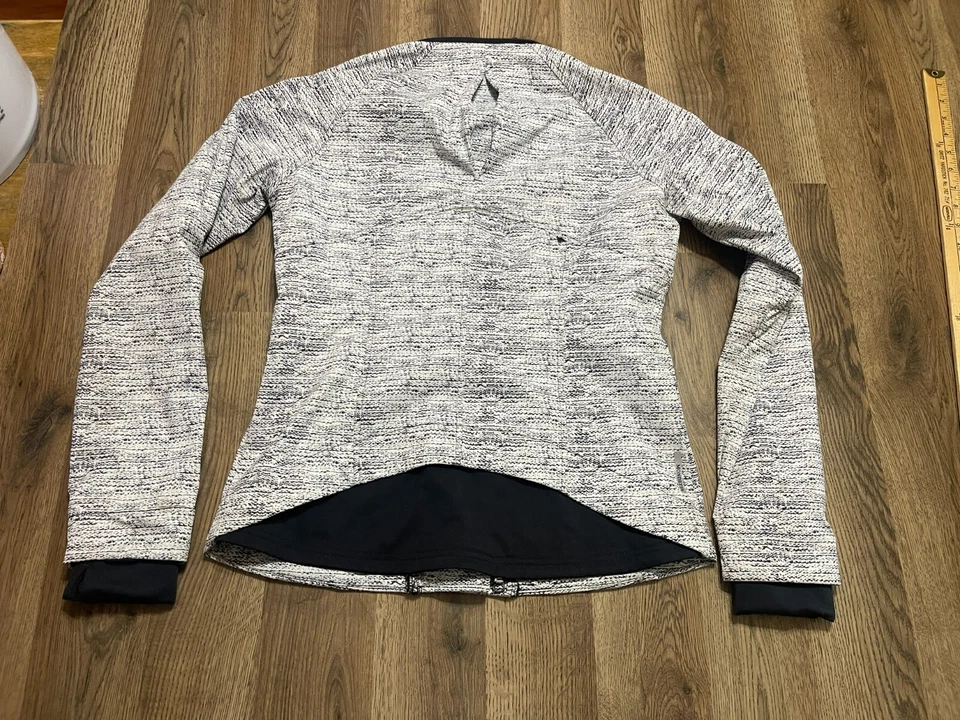 Mondetta Jacket, Women's Size Medium, White Black, Blazer, Asymmetric Full Zip - Image 2 of 4