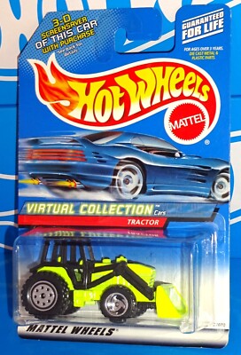 Hot Wheels 2000 Virtual Collection #103 Tractor Flour Yellow w/ CTs & ORSBs