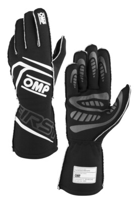 OMP First Gloves FIA 8856-2018 Racing Motorsport BLACK
