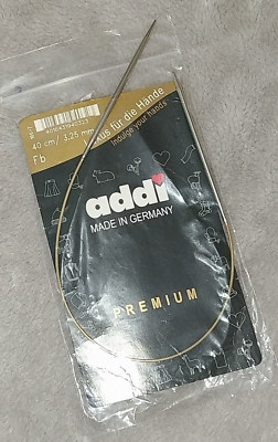 Addi - Rundstricknadeln Metall rund 40 cm - 3,25 mm. Portofrei