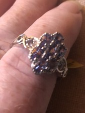 Tanzanite Ring In Platinum Over Sterling Silver, Size 8, 1.20ctw
