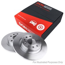 Image of 2x Brake Discs Solid Rear 245mm PCD11752 DON 8D0615601A 8E0615601A JZW698601BA