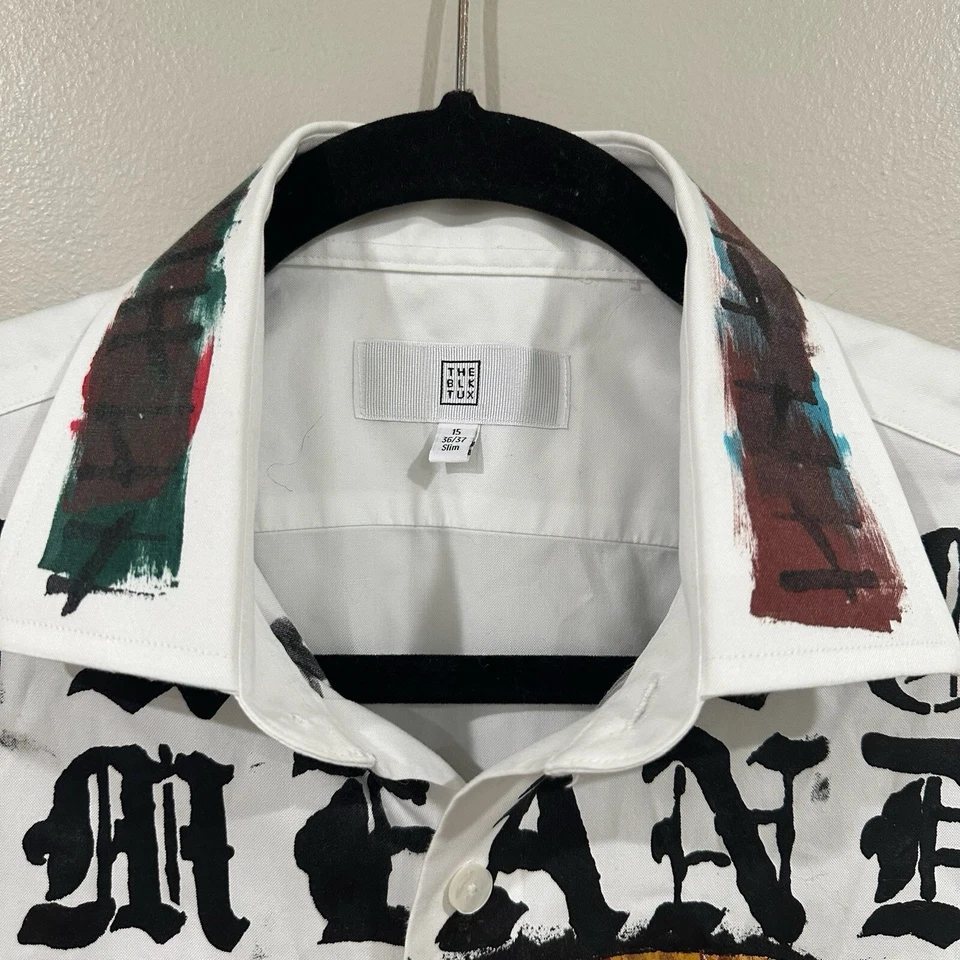 Unique The Blk Tux Shirt Design Men’s 15 36/37 - Image 4 of 4