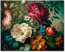 DIY Paint by Numbers Kit for Adults - Beautiful Flower Bunch Paint by Number Kit