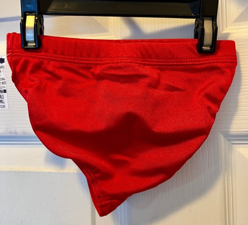 GK CHILD SMALL RED NYLON/SPANDEX GYMNAST DANCE CHEER LEG CUT BRIEF Sz CS NWT! - Picture 5 of 7