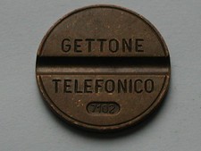 7102 Italy GETTONE TELEFONICO Italian pay telephone token - February 1971